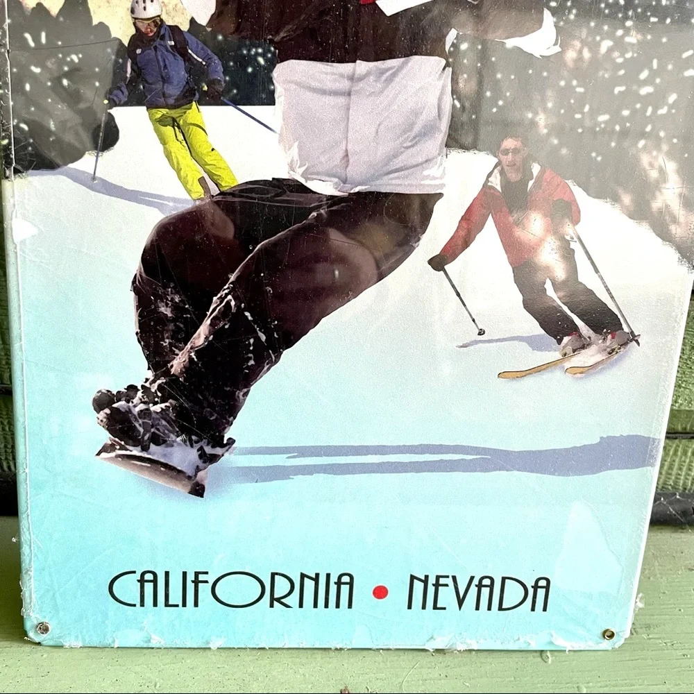 NEW Heavy Duty Steel Ski Tahoe California Nevada Metal Sign